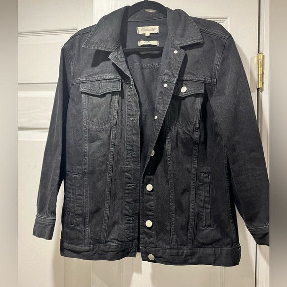 Madewell Black Oversized Jean Jacket